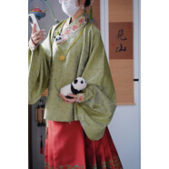 五谷豐登惜文交領(lǐng)琵琶袖短襖短衫漢服明制內(nèi)搭日常春夏 綠色單層 均碼 s
