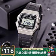 卡西歐手表 時尚簡約復(fù)古小方塊 潮流運動百搭電子表學(xué)生表考試表 F-91WM-7A