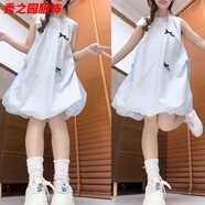 范哲莎法式學(xué)院風(fēng)甜美可愛(ài)小個(gè)子設計蝴蝶結奶黃色花苞裙學(xué)生女寬松顯瘦 SY-淺藍色花苞裙-寬松顯瘦-小個(gè) L 建議 - 95-110斤