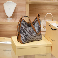 BV香港代購真皮女包托特包女2025秋冬新款大容量手提單肩腋下斜挎包 棕色