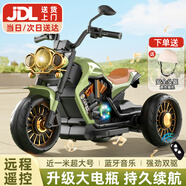貝趣兒童電動(dòng)車(chē)摩托車(chē)1-3-6歲寶寶三輪車(chē)小孩玩具車(chē)可坐人遙控電瓶車(chē) 超大復古綠【遙控雙驅+音樂(lè )+禮包 1-7歲生日周歲六一兒童節禮物