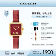 蔻馳（COACH）CASS系列 皮帶石英女表小方糖14504226 七夕禮物/送禮