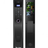 OUOETY指紋鎖密碼鎖帶貓眼人臉識別功能高端智能門(mén)鎖全自動(dòng)電子鎖 惠普P8不含鎖體