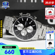 卡西歐（CASIO）男士手表EDIFICE石英腕表防水三眼表盤學(xué)生手表男送男友開學(xué)禮物 MTP-E510D-1A2豎三眼