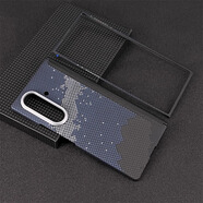 粵深三星ZFold7手機殼w26心系天下凱夫拉拼接色磁吸充電超薄全包防摔折疊磨砂保護套輕奢高端定制商務(wù) 大孔金屬圈星空 中軸磁吸 整套 600D 三星w26