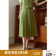 獨束大碼女裝【三件套】法式時(shí)尚套裝女夏季新款微胖mm上衣+半裙 半身裙 L