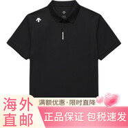迪桑特（DESCENTE）25高端商務(wù)系列純色吸濕排汗速干透氣親膚徽標(biāo)衫男款 黑色 XL 105