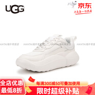 UGG春季男女同款舒適純色系帶厚底圓頭時尚老爹鞋休閑鞋官方旗艦正品 WHT | 白色 40 鞋內(nèi)長：26CM