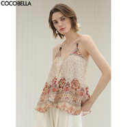 COCOBELLA手工串珠定位印花吊帶女遮肉可外穿氣質(zhì)背心VT3026 馬拉喀什的花園 S