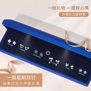 安提諾伯 ANTINOB圣誕禮物送女朋友耳釘女純銀耳環(huán)感氣質(zhì)耳飾禮盒套裝銀針 森系耳釘六件套 T110