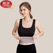 浪莎（LangSha）德絨保暖背心女內(nèi)衣秋夏季無(wú)痕內(nèi)搭保暖打底衫常規(guī)常規(guī)吊帶瘦身性 黑色[體驗(yàn)裝] M 80-90斤