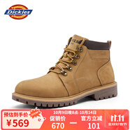 Dickies男士馬丁靴復(fù)古百搭戶外工裝靴休閑時尚短靴男 土黃    40   