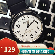 卡西歐（CASIO）手表學(xué)生小黑表簡(jiǎn)約指針石英電子表 手表男女考試手表時(shí)尚運(yùn)動(dòng)表 MW-240-7B  43mm大表盤(pán)