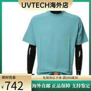 阿瑪尼（Emporio Armani）EA 男士時(shí)尚簡(jiǎn)約純棉短袖T恤 青色 744 L