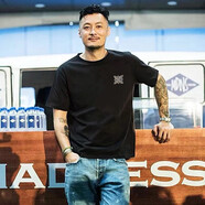 倉石一樹(shù)潮牌短袖純棉t恤男2025夏季新款寬松圓領(lǐng)百搭半袖打底衫情侶上衣 黑色 4XL 【建議200-220斤】