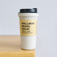 RIVERSsleek便攜隨行杯隨手杯 咖啡杯子耐熱防燙防漏杯lid 大款 lid 400ml 米色