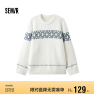 森馬毛衫男冬季費爾島提花民族風(fēng)針織衫復古情侶毛衣109724107206