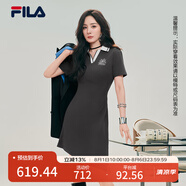 FILA 楊冪同款連衣裙|斐樂(lè )官方女裝2025夏季新款時(shí)尚涼感針織連衣裙 星艦灰-GY S 160/80A/S