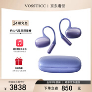 VOSSTICC輕奢品牌【柏林之聲】開放式主動(dòng)降噪藍(lán)牙耳機(jī)掛耳式不入耳 運(yùn)動(dòng)跑步騎行通話降噪手機(jī)耳機(jī) 紫色【NEW HANGING EAR STYLE】