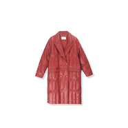 米詩(shī)德真皮綿羊皮皮衣羽絨服女【思思粉絲專(zhuān)享】LAJIAO TOTO西裝領(lǐng)綿羊 拉菲紅 S建議體重80至120 均碼