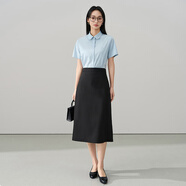 伯德小姐面試半身裙女職業(yè)公務(wù)工裝半裙正裝包臀長(zhǎng)裙a字黑色裙子