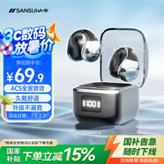 山水（SANSUI）W108 【新品上市】骨傳導(dǎo)概念藍(lán)牙耳機(jī)耳夾開放式無線夾耳式不入耳運(yùn)動通話降噪耳夾耳機(jī) 黑