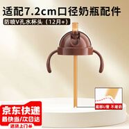 咪小兔適配世喜奶瓶配件直飲吸管杯蓋學(xué)飲嘴鴨嘴奶嘴重力球把手柄 滑蓋（防噴）直飲水杯蓋 12個(gè)月+