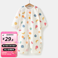 婧麒（JOYNCLEON）嬰兒連體衣春秋寶寶純棉打底哈衣新生兒衣服四季款爬服裝 水果派 90cm