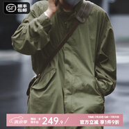 馬登工裝美式復古M65戰(zhàn)壕派克服魚尾風衣parka中長款大衣外套男春 軍綠色 (寬松，大2碼) XS