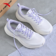 安踏跑鞋女鞋夏季新款網(wǎng)面透氣厚底減震輕便慢跑休閑運動鞋女