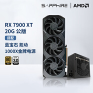 藍(lán)寶石AMD  9070XT/7900XT/XTX 電競(jìng)游戲設(shè)計(jì)臺(tái)式機(jī)電腦deepseek AI人工智能渲染直播追光顯卡 RX7900XT 20G公版+1000W