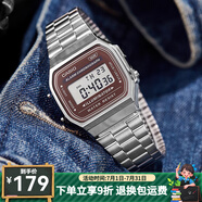 卡西歐（CASIO）手表 小春同款 情侶經(jīng)典復(fù)古小方塊 時(shí)尚學(xué)生表小金表 A168WA-5A