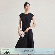 亦谷黑色無袖連衣裙女裝2025夏季新款氣質(zhì)小眾不撞款高級(jí)感長裙子 黑色 S