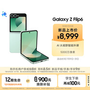 三星Galaxy Z Flip6 AI手機(jī) 折疊屏手機(jī) 大視野智能外屏 驍龍8 Gen3 雙卡 12GB+512GB 青薄荷