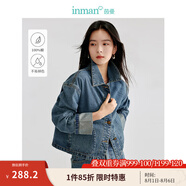 茵曼（INMAN）章若楠同款復(fù)古休閑女裝短款牛仔外套2025年秋季新款長(zhǎng)袖上衣 牛仔藍(lán)-翻袖款-18438199 M