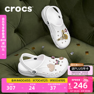 卡駱馳crocs洞洞鞋貝雅男鞋女鞋輕便耐磨一腳蹬拖鞋休閑鞋|10126 白-100 41 /42(260mm)