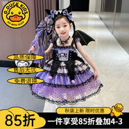 G.DUCKKIDS庫洛米衣服女童兒童連衣裙夏季洛麗塔公主裙生日裙子春秋圣誕服裝 吊帶裙子 夏季 130 建議身高120-130cm7-8歲