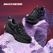斯凱奇（Skechers）奧利奧熊貓鞋丨老爹鞋女經(jīng)典黑白復古春夏輕便潮流增高運動(dòng)休閑鞋 【女款】全黑色-BBK 37