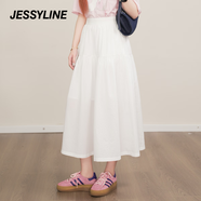 JESSYLINE夏季專柜款 杰茜萊高腰百搭a字半身裙 422212097 白色 XS