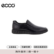 愛步（ECCO）一腳蹬樂福鞋 S輕巧系列520314 01001黑色 42送男友禮物