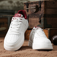 貴人鳥(niǎo)低幫板鞋2025秋季新款空軍一號女鞋經(jīng)典小白鞋時(shí)尚百搭休閑運動(dòng)鞋 白/酒紅 39