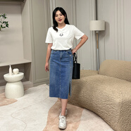 纖莉秀【福袋】大碼女裝 限定半身裙 斷碼0005 QI0257牛仔藍 5XL