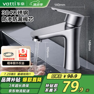 華帝（VATTI）面盆水龍頭洗臉盆 浴室衛(wèi)生間304不銹鋼洗手盆龍頭單冷 042C-002