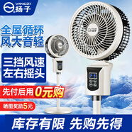 揚(yáng)子電風(fēng)扇空氣循環(huán)扇落地家用臥室客廳宿舍臺(tái)式桌面電扇 遙控款-自動(dòng)搖頭-大風(fēng)量