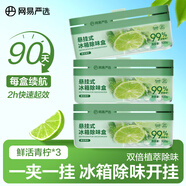 網易嚴選冰箱除味盒懸掛款 除味劑活性炭 防串味 青檸100g*3