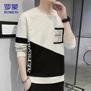 羅蒙（ROMON）衛衣男士外套男春秋季寬松長(cháng)袖T恤男潮流休閑上衣服男裝