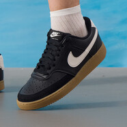 耐克（NIKE）板鞋男鞋女鞋 2025秋季新款運(yùn)動(dòng)鞋court時(shí)尚低幫透氣耐磨休閑鞋 黑/帆白/橡皮淺褐 40