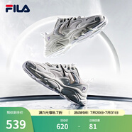 FILA斐樂(lè)女鞋跑步鞋火星二代復(fù)古老爹鞋運(yùn)動(dòng)鞋休閑慢跑鞋MARS Ⅱ 微白/雨霧灰-WA-F12W141116F  36