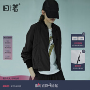 日著(zhù)（rizhuo）日著(zhù)原創(chuàng  )設計女裝2025秋新款城市輕戶(hù)外棒球服飛行員夾克短外套 黑色 M