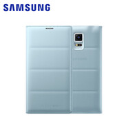 三星（SAMSUNG）適配note4手機殼n9100智能開窗皮套9108v保護套n9109手機套炫彩插卡原裝手機殼男女情侶款官方原裝 note4 插卡版智能芯片【月牙青】 三星其他型號